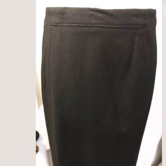 J. CREW Black Ponte Knit Skirt Straight Pencil Classic Style Vintage Career Vtg - Picture 4 of 9